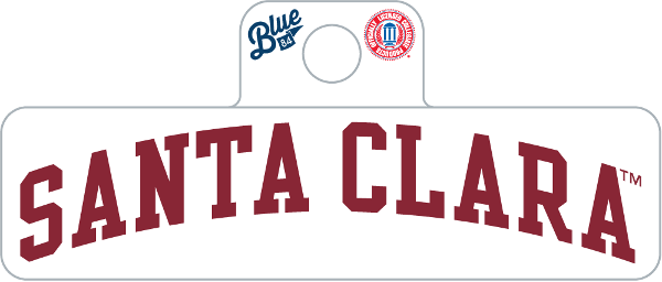 Santa Clara Broncos Arch Blue 84 Sticker; $6.98