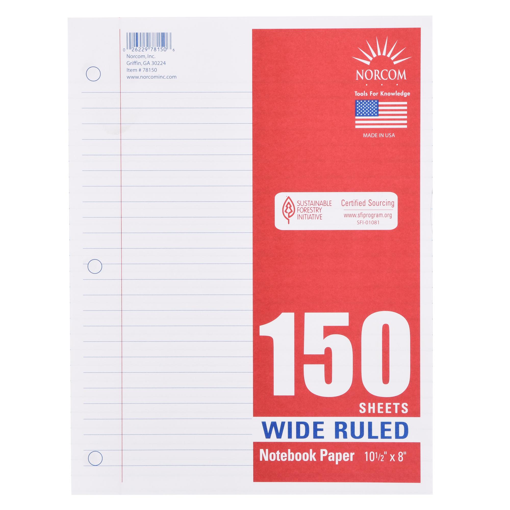 image of: Wide Ruled Filler Paper- 150 sheets