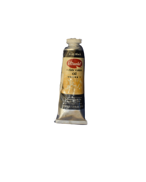 UTRECHT OIL PAINT/IVORY BLACK OIL 37ML; $5.79