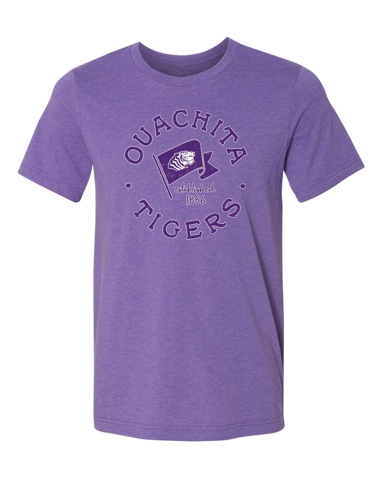 image of: Ouachita Tigers Flag Boyfriend Favorite Short Sleeve