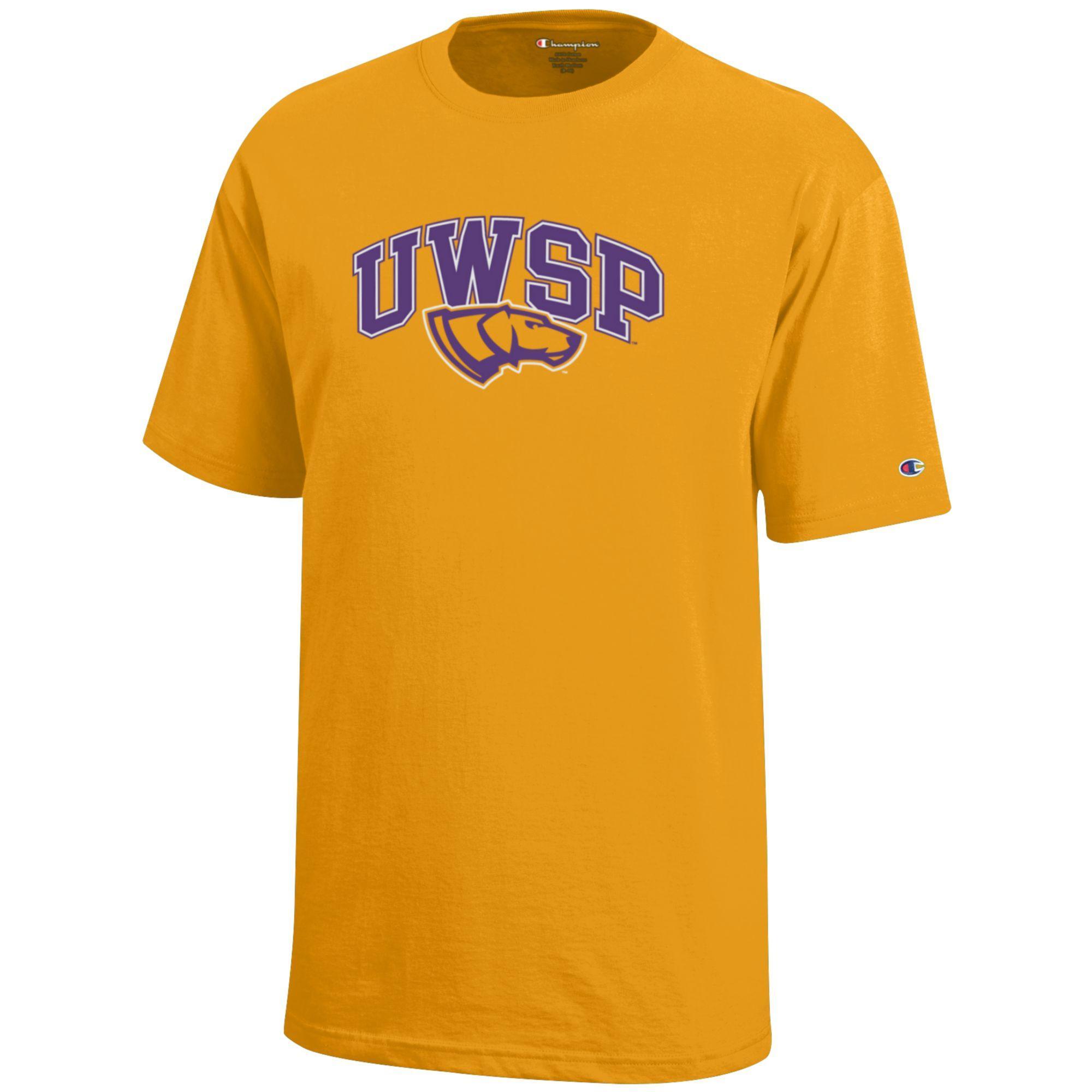 Product image 1 of 1 for UWSP Youth Champion Jersey Short Sleeve Tee, Gold