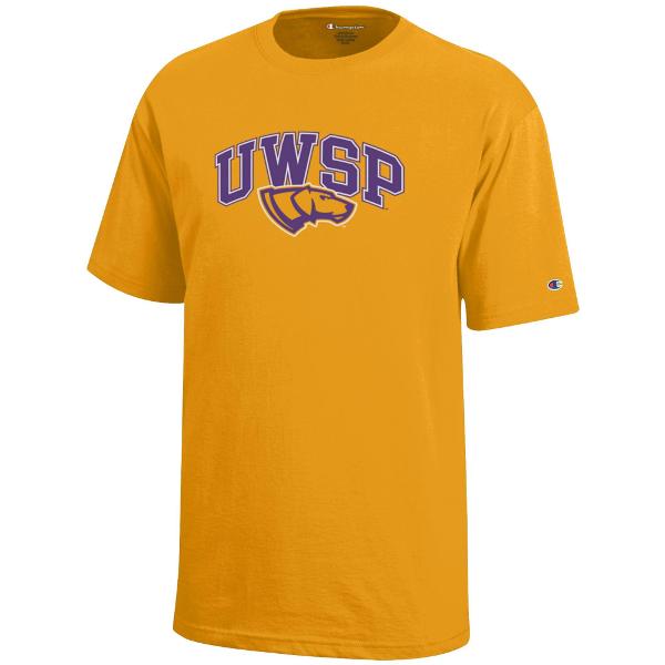 UWSP Youth Champion Jersey Short Sleeve Tee, Gold; $22.98