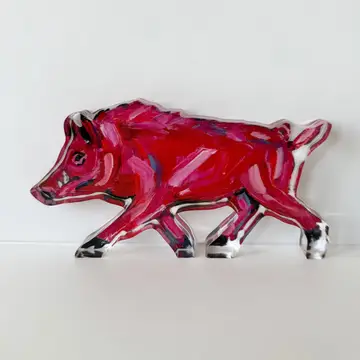 Product image 1 of 1 for Arkansas Razorbacks Pinky Pig Acrylic Large Shelfie