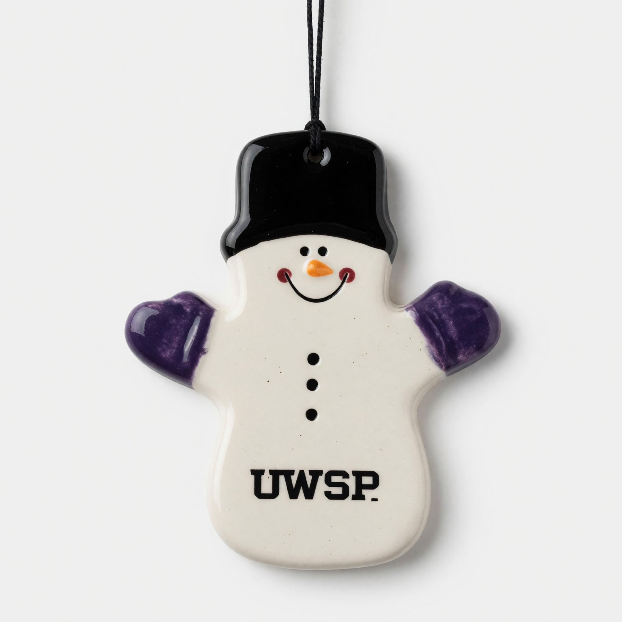 Product image 1 of 1 for University of Wisconsin Stevens Point Claude Snowman Ornament, Black