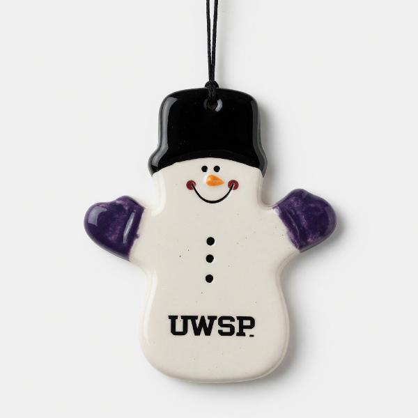 University of Wisconsin Stevens Point Claude Snowman Ornament, Black; $26.98