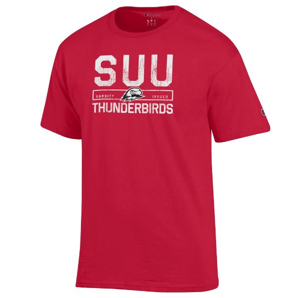 CHAMPION TEE S/S RED SUU VARSITY ISSUED; $19.99