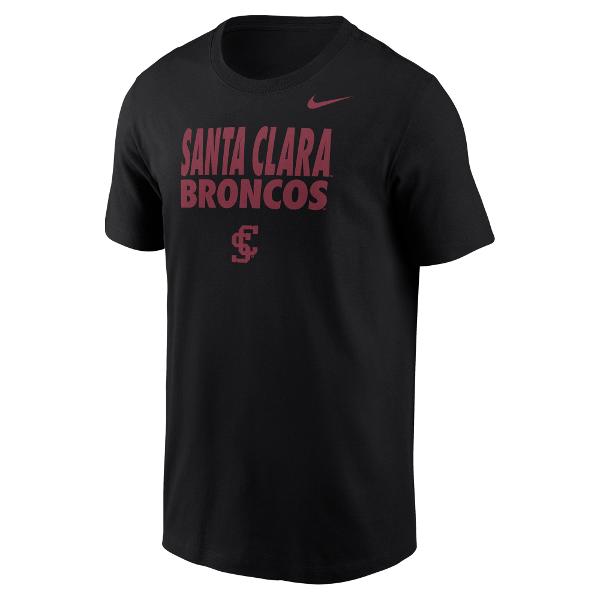 Santa Clara Broncos Nike Dri-FIT Cotton Short Sleeve Tee, Black; $45.00