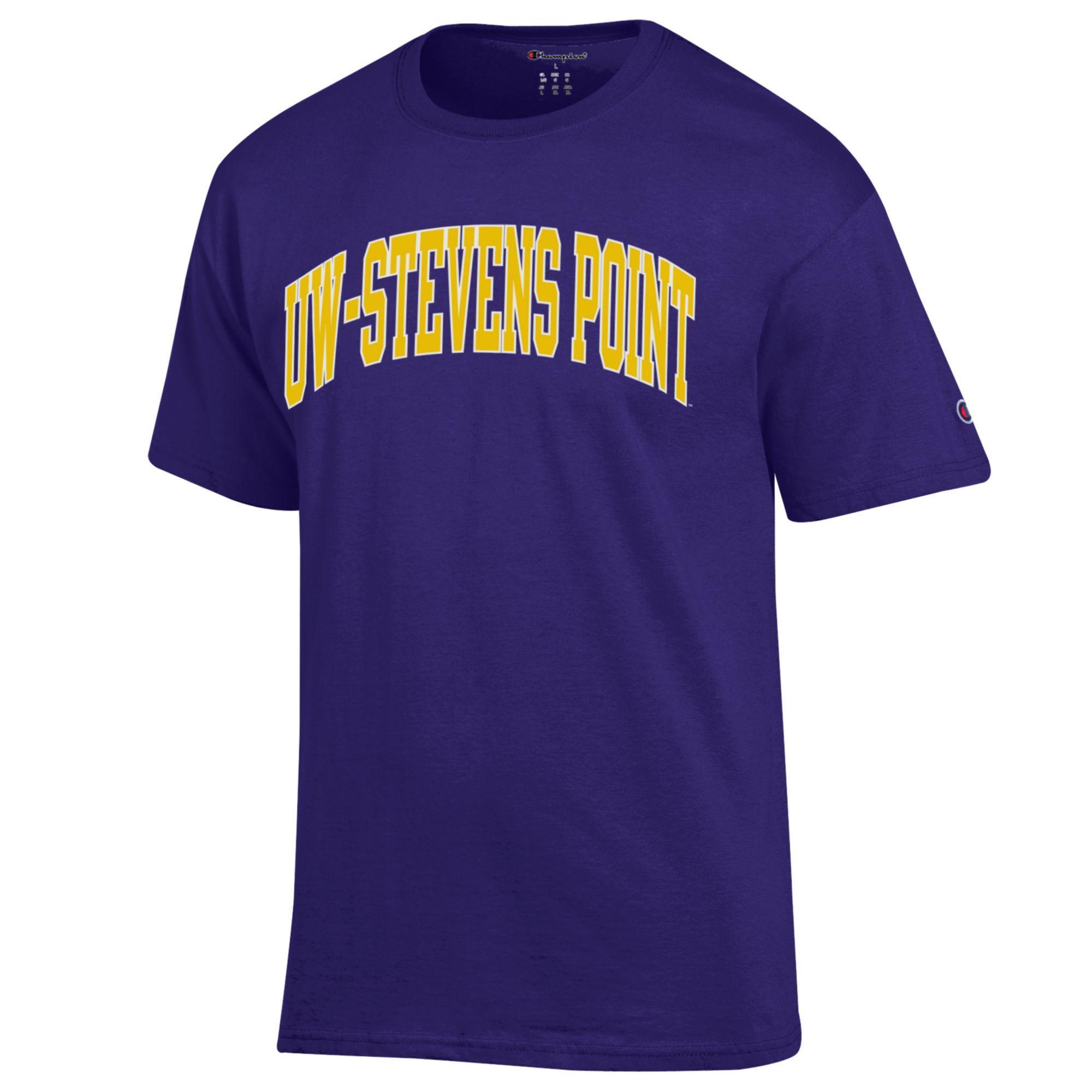 Product image 1 of 1 for UW-Stevens Point Champion Basic Tee Shirt, Purple