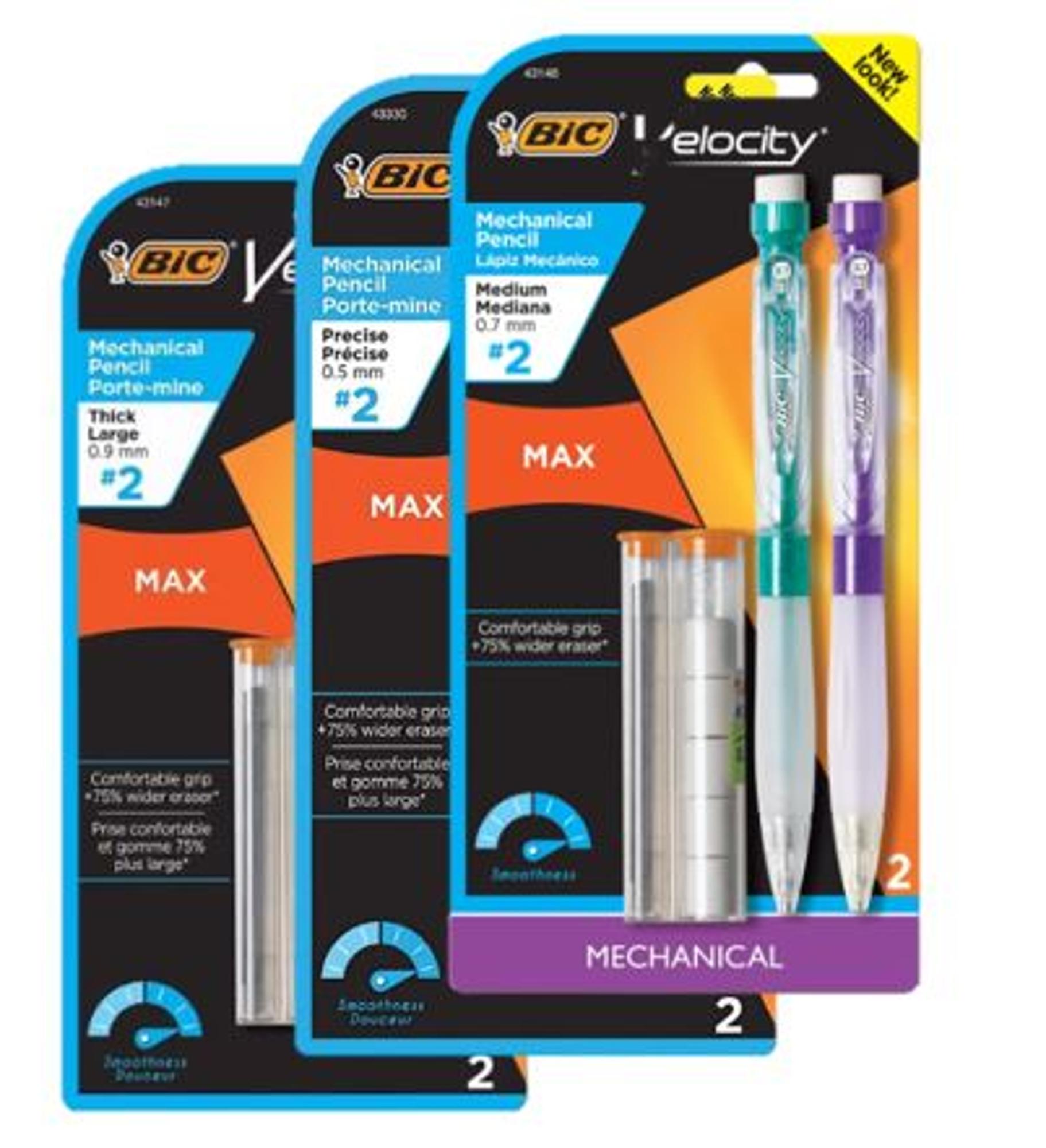 Bic VELOCITY MAX Mechanical Pencils 2pk