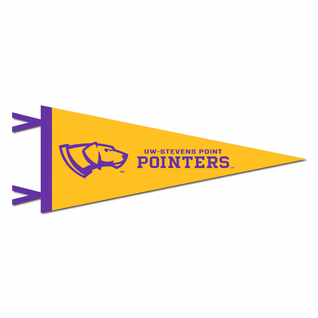 Product image 1 of 1 for University of Wisconsin Stevens Point 6in x 15in Pennant, Bright Gold
