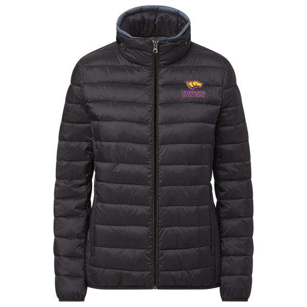 UWSP Women's PillowPac Jacket, Black; $79.98