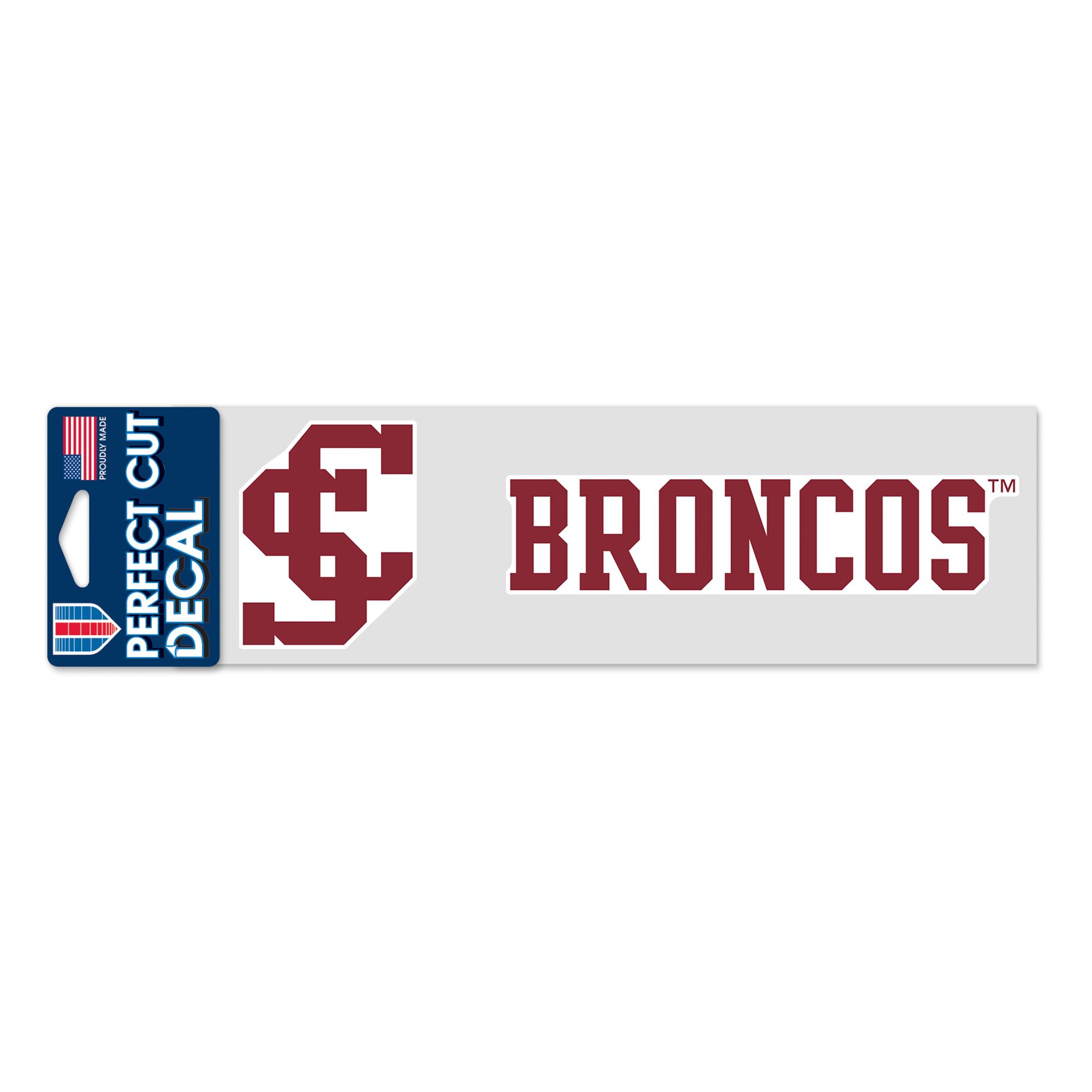 image of: Santa Clara Broncos 3in x 10in Perfect Cut Decal