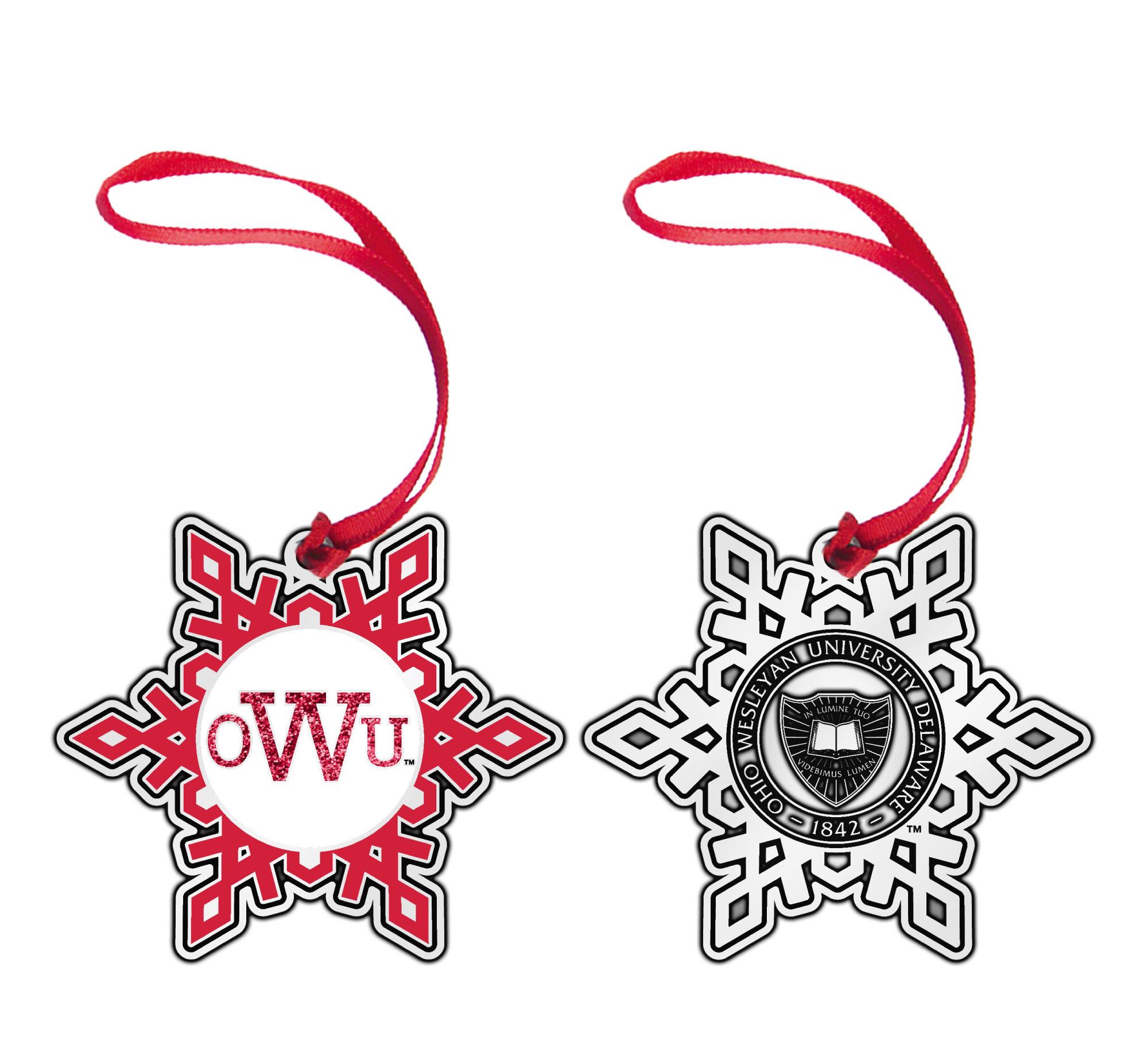 Product image 1 of 1 for Owu Ornament Snowflake Owu Logo Pewter Red/Black