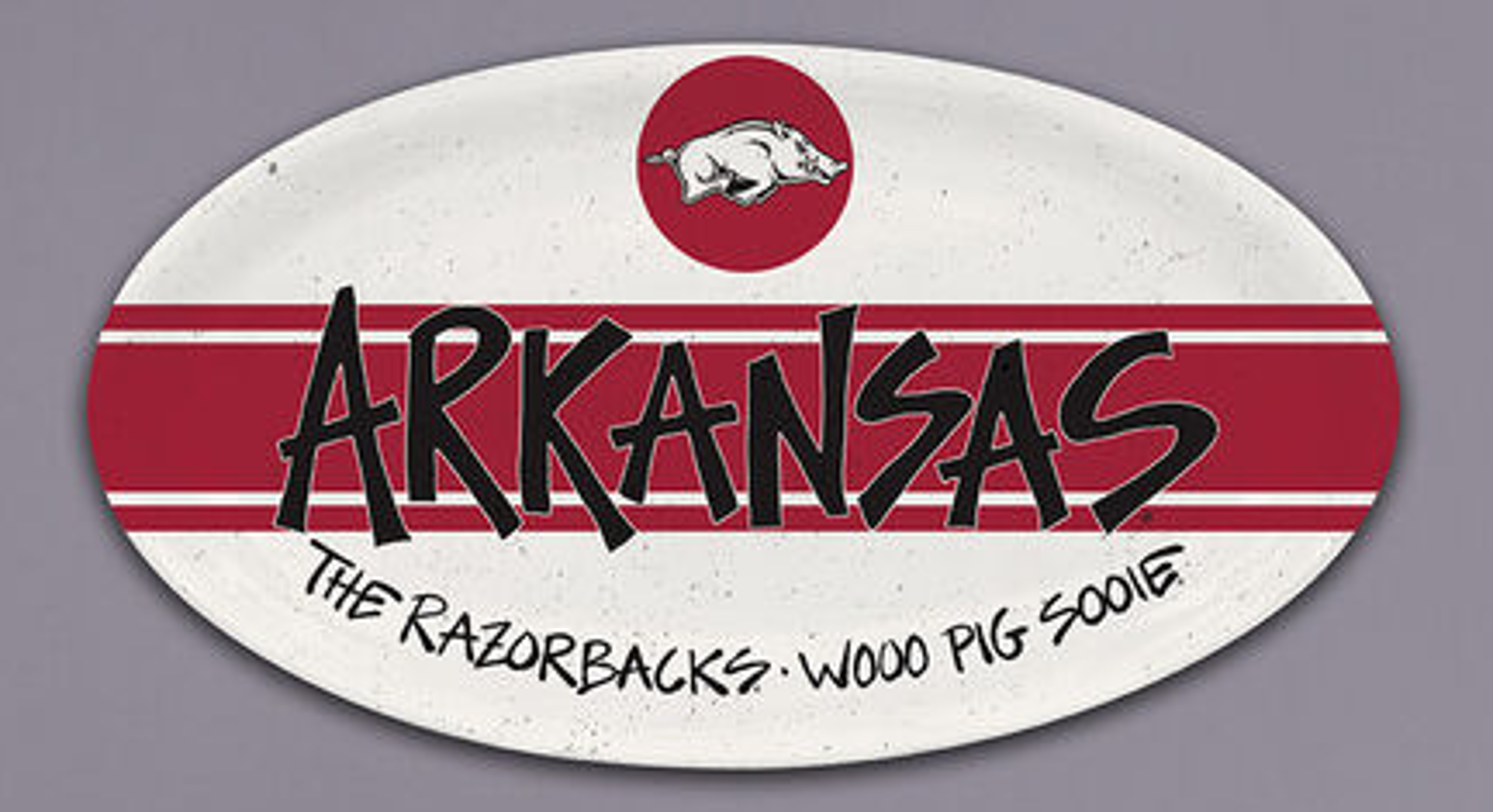 image of: Arkansas Razorbacks University of Arkansas Oval Plate