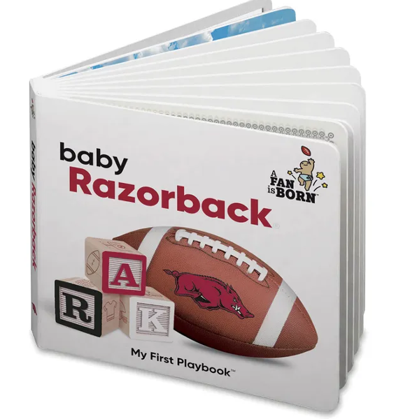 Arkansas Razorbacks A Fan is Born Baby Book; $14.99