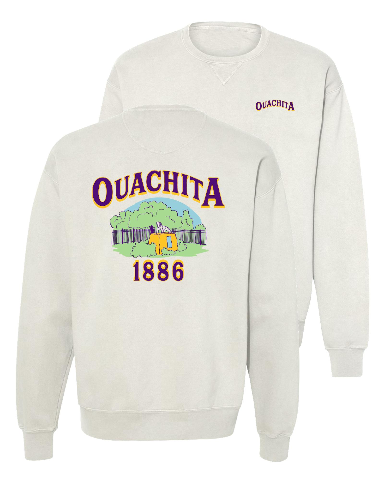 image of: Ouachita Tiger Statue Crewneck Sweatshirt