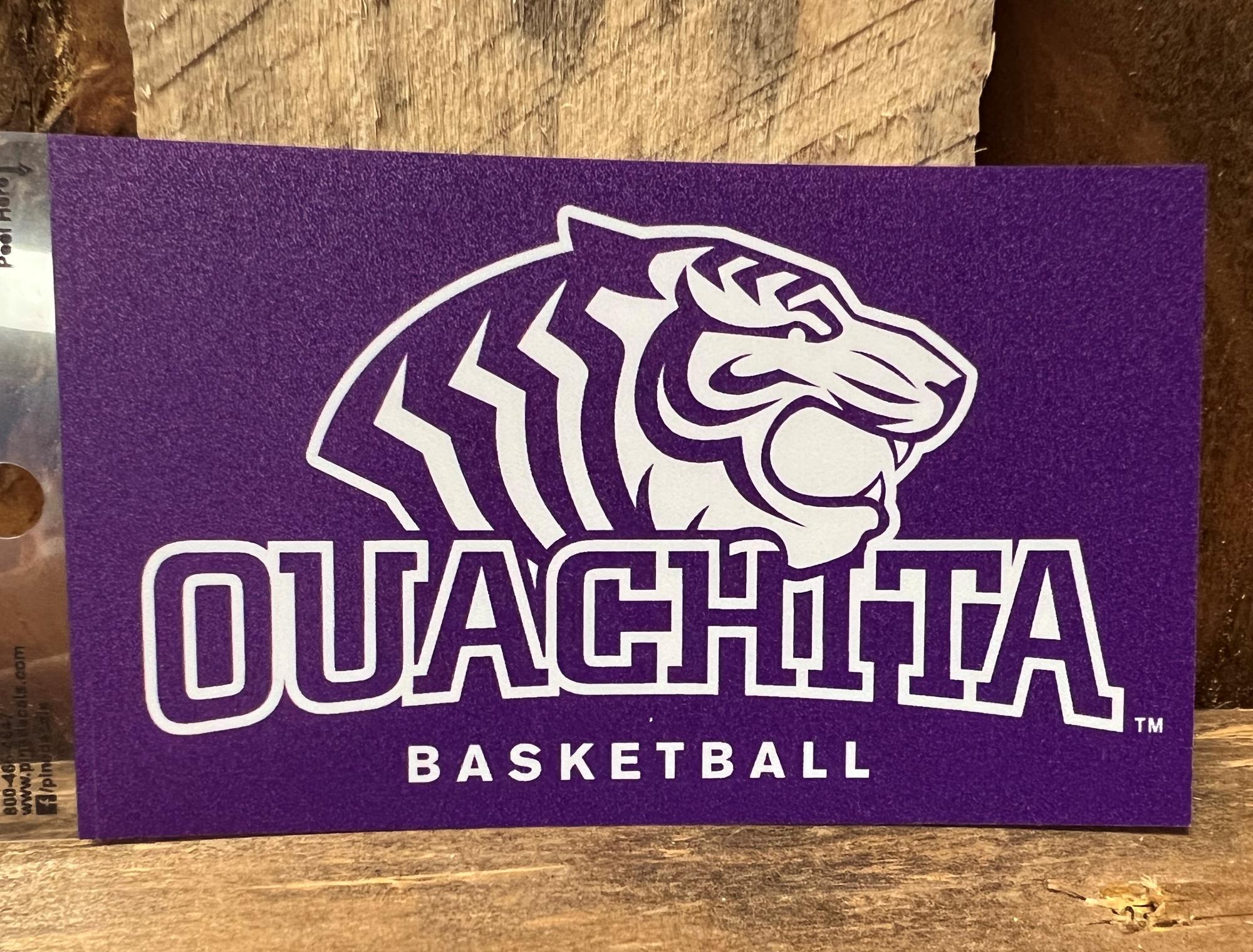 image of: OUACHITA BASKETBALL DECAL - PURPLE