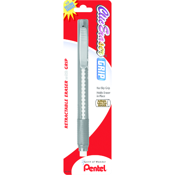 Pentel Clic GRIP Eraser - Asst 5in 1Pk BP; $2.99