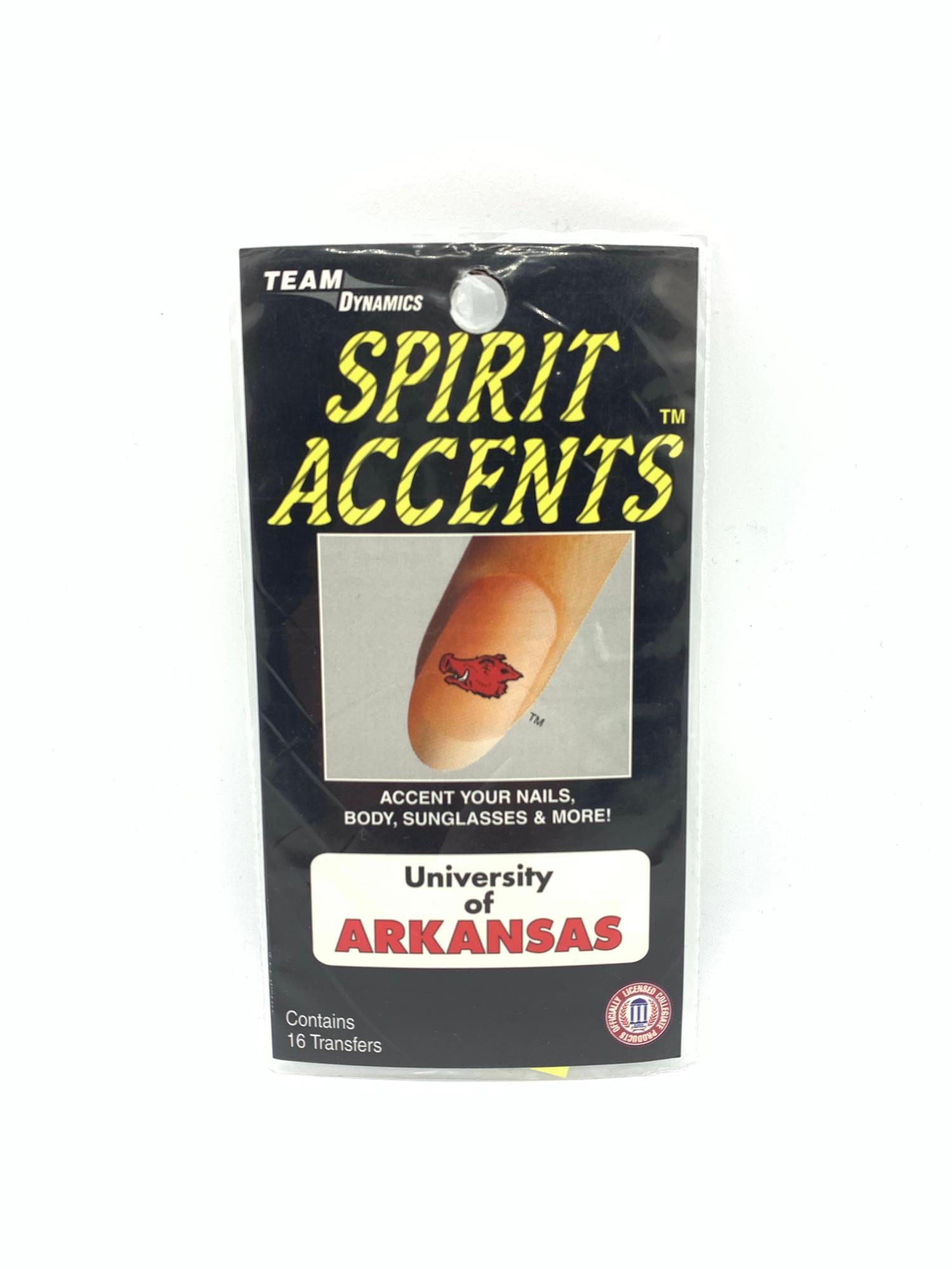 image of: Arkansas Razorbacks Spirit Accents Retro Hog Head Nail Stickers