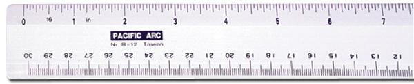 PA Clear Plastic Ruler - 12"; $1.49