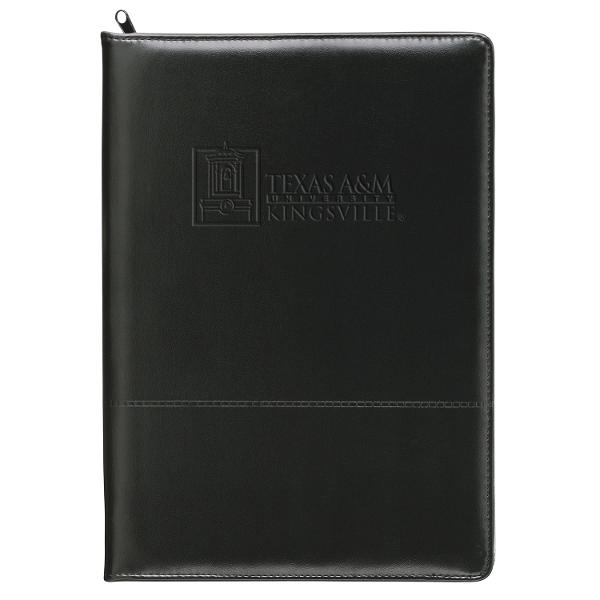 TAMUK Tower Script Zippered Padfolio; $38.99
