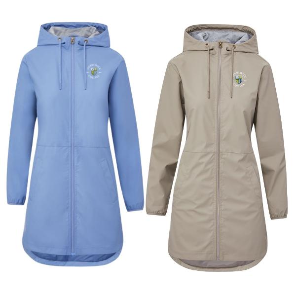 Ladies Vintage Hooded Rain Jacket; $64.99