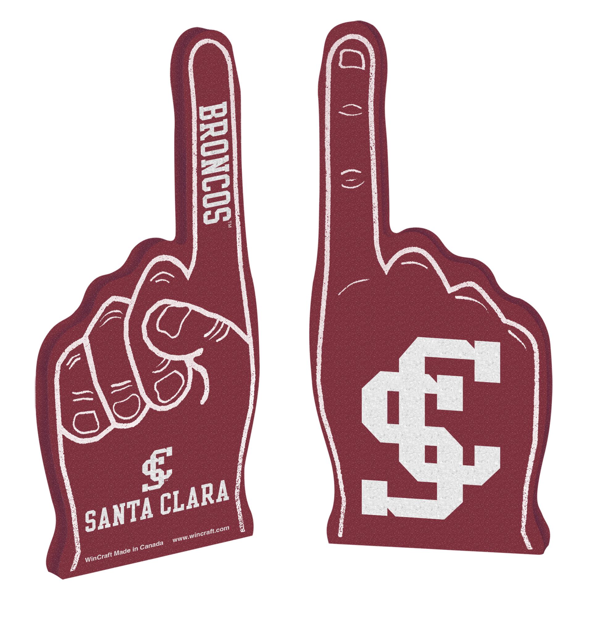 image of: Santa Clara Broncos 19in Foam Finger, Red