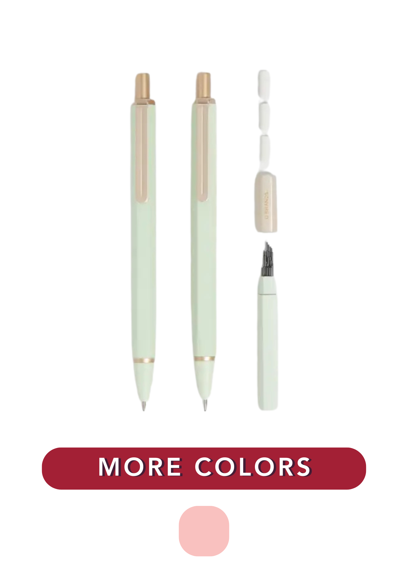 image of: U Brands Mechanical Pencils with Gold Accents + Refills, 2 Pack