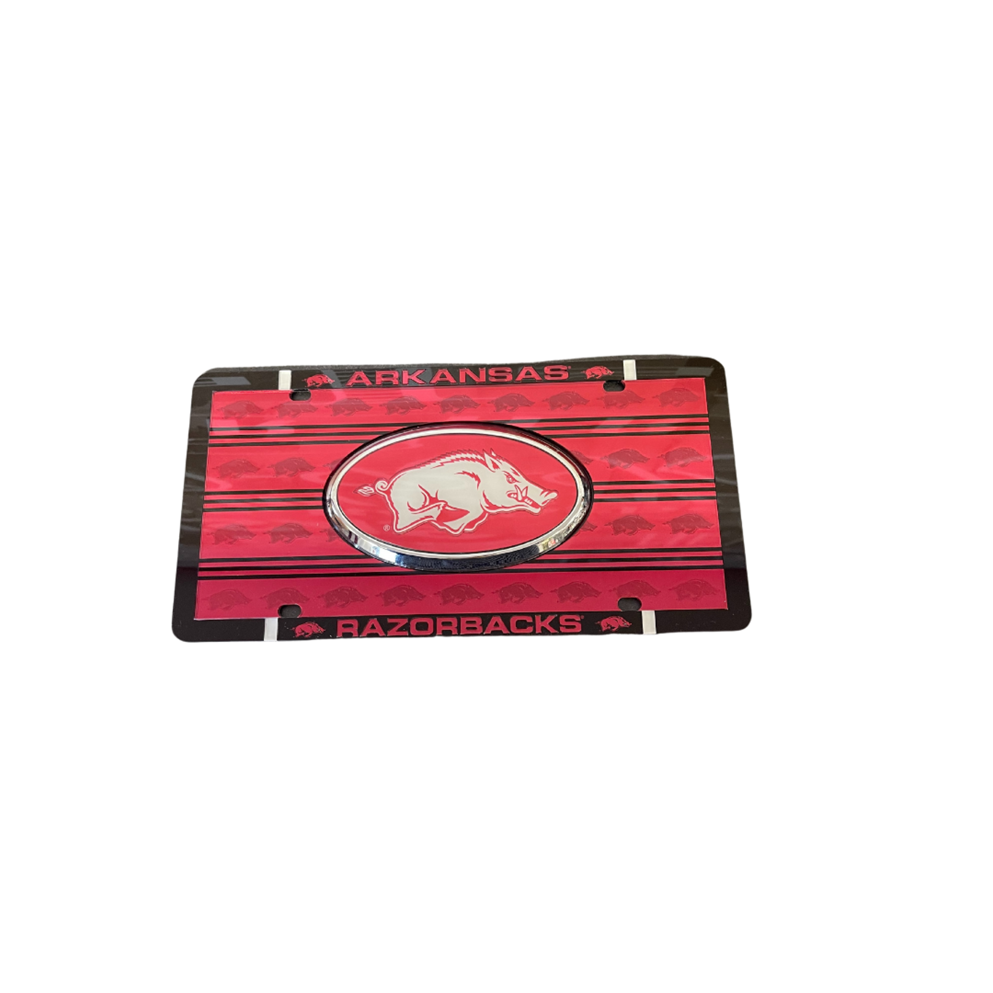 image of: Arkansas Razorbacks 3D Running Hog License Plate