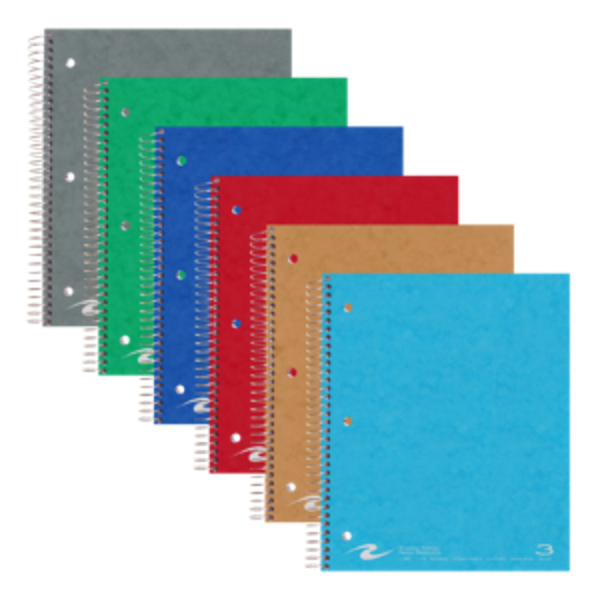 3 Subject Notebook- 11"x9"CM; $9.49