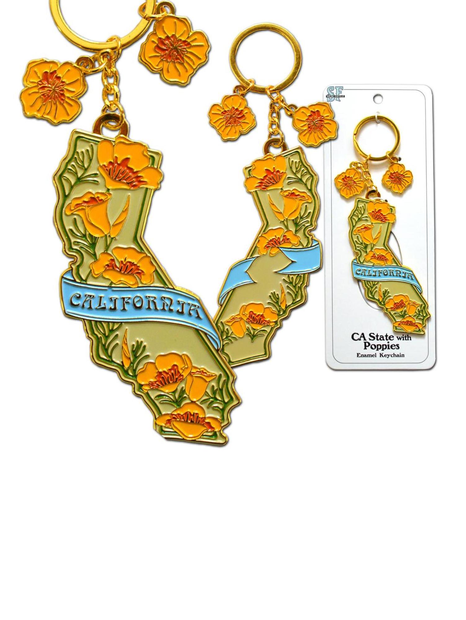 California Poppy Keychain