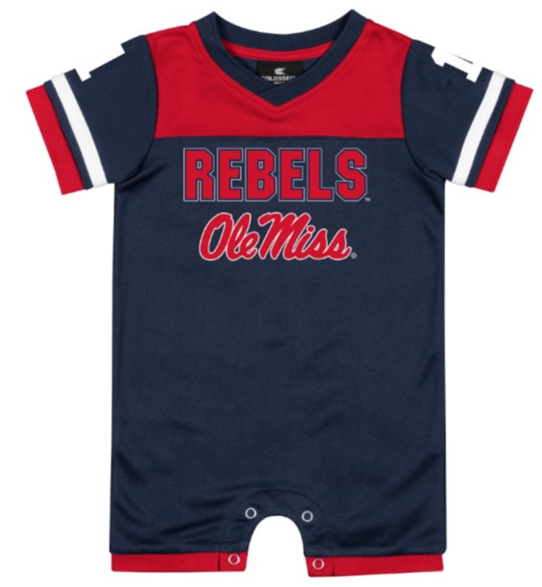 image of: Ole Miss Infant Boys' Battle of the Bands Football Romper Navy