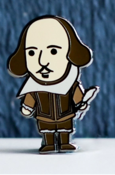 Shakespeare - Enamel Pins; $12.00