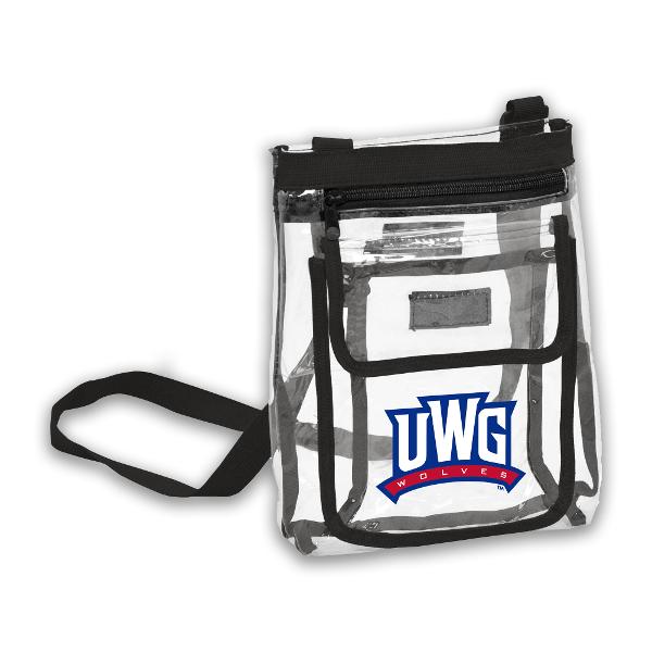 WOLF HEAD LOGO CLEAR CROSSBODY; $19.99
