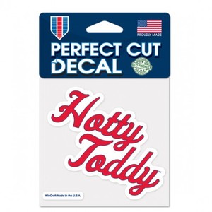 image of: Hotty Toddy Cursive Perfect Cut Decal 4x4