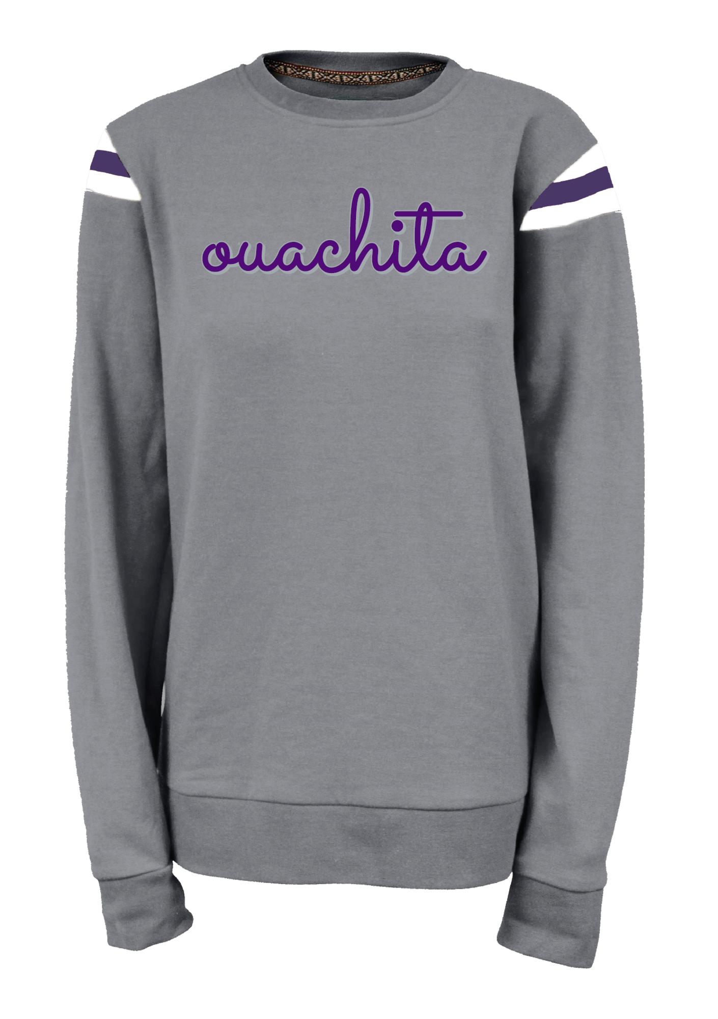 image of: OUACHITA SCRIPT FLEECE CREW