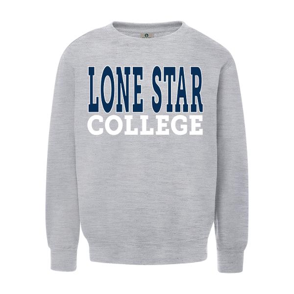 Lone Star College Velvet Fleece Crew Sweatshirt, Heather Gray; $39.98