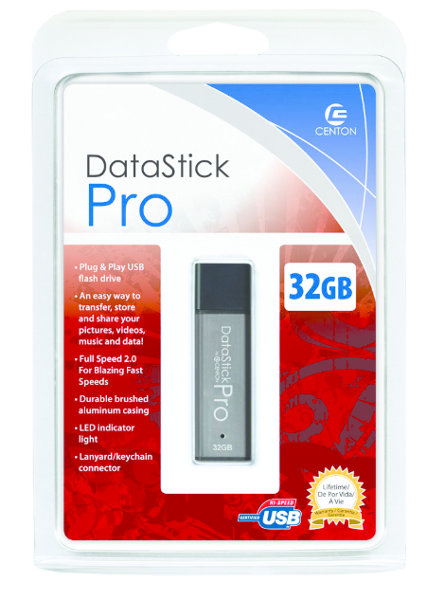 Centon DataStick Pro Sport Waterproof USB, 32GB, Black; $16.99