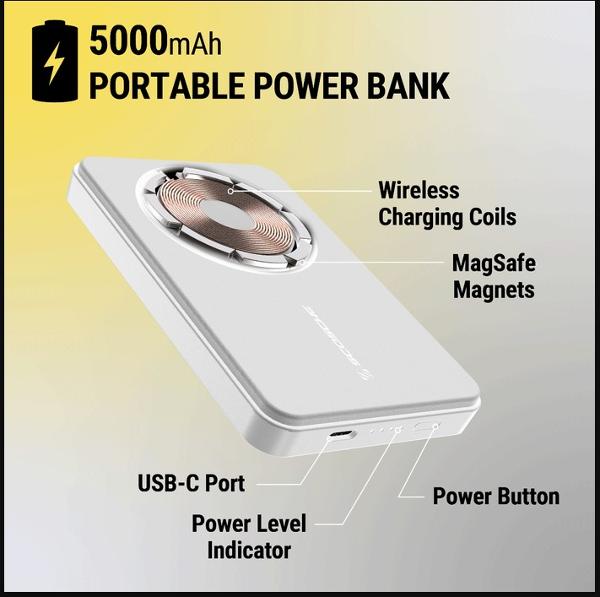 ACQ SCOSCHE MAGNECTIC WIRELESS CHARGING POWER BANK; $75.00