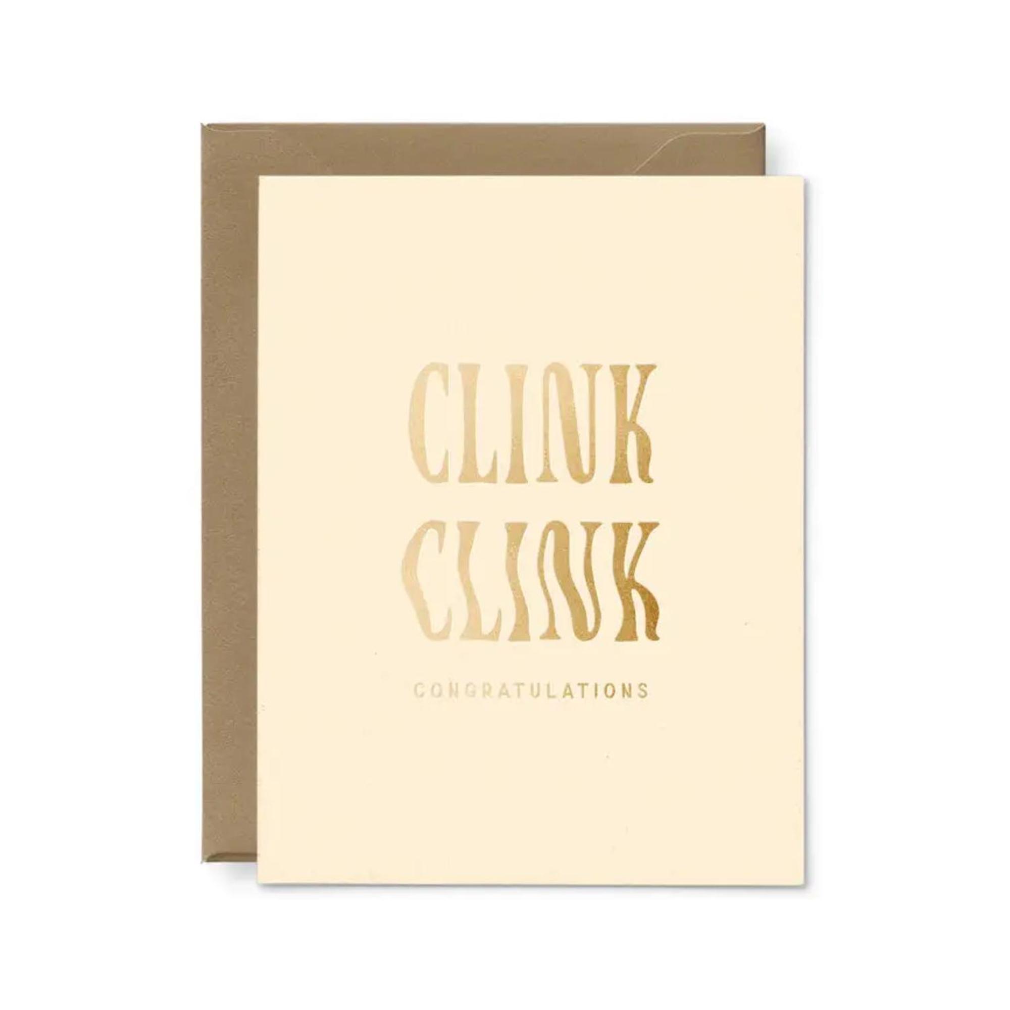Product image 1 of 1 for Clink Clink Congratulations Greeting Card, Beige