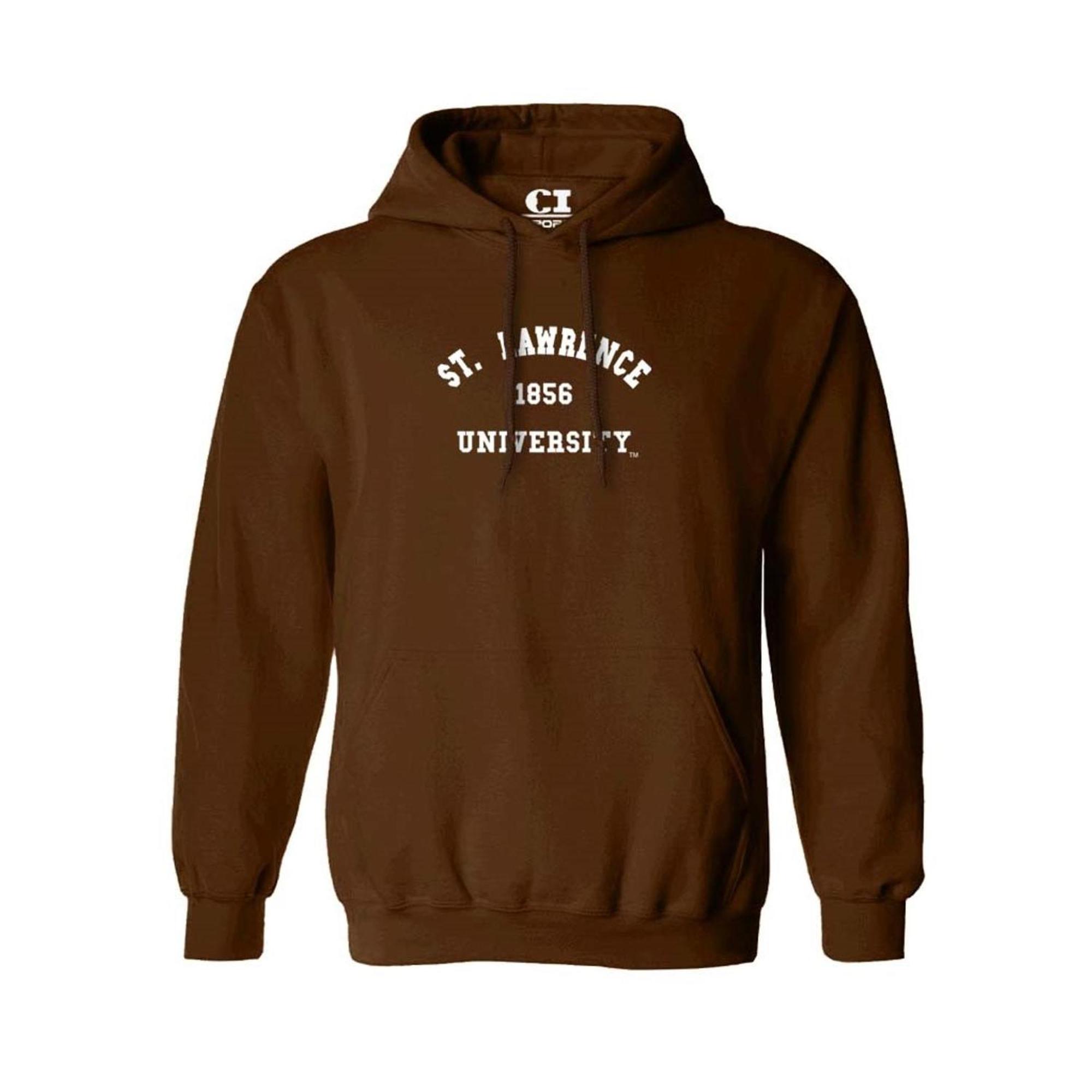 Dark Chocolate Hood Sweatshirt with 1856