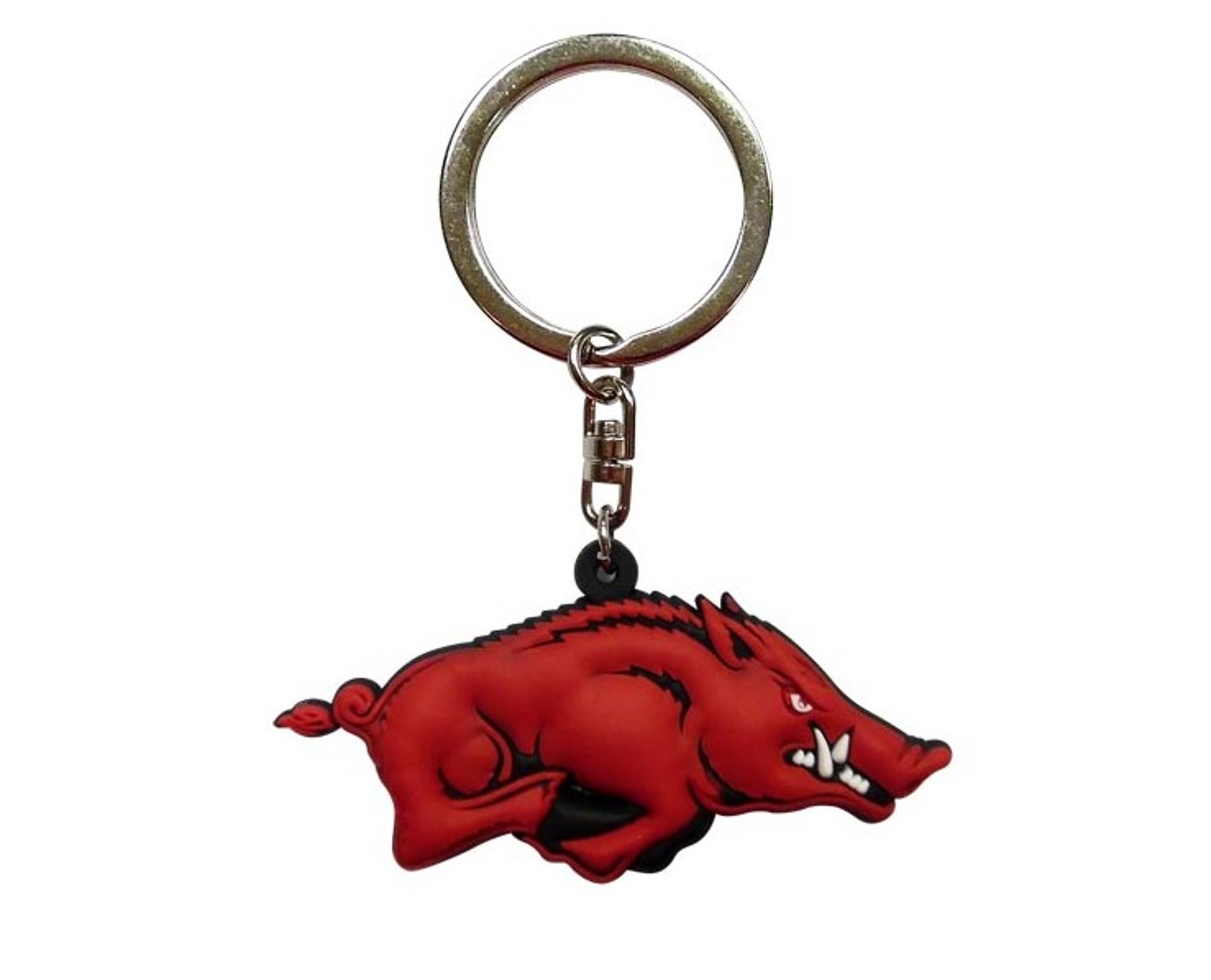 image of: Arkansas Razorbacks PVC Running Hog Keychain