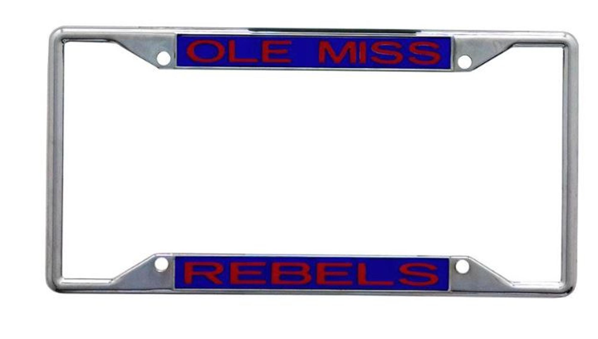 image of: Ole Miss Rebels Navy License Plate Frame