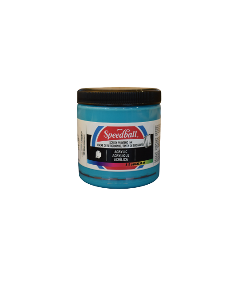 SPEEDBALL ACRYLIC SCREEN PRINTING INK PEACOCK BLUE 8 OZ; $16.99