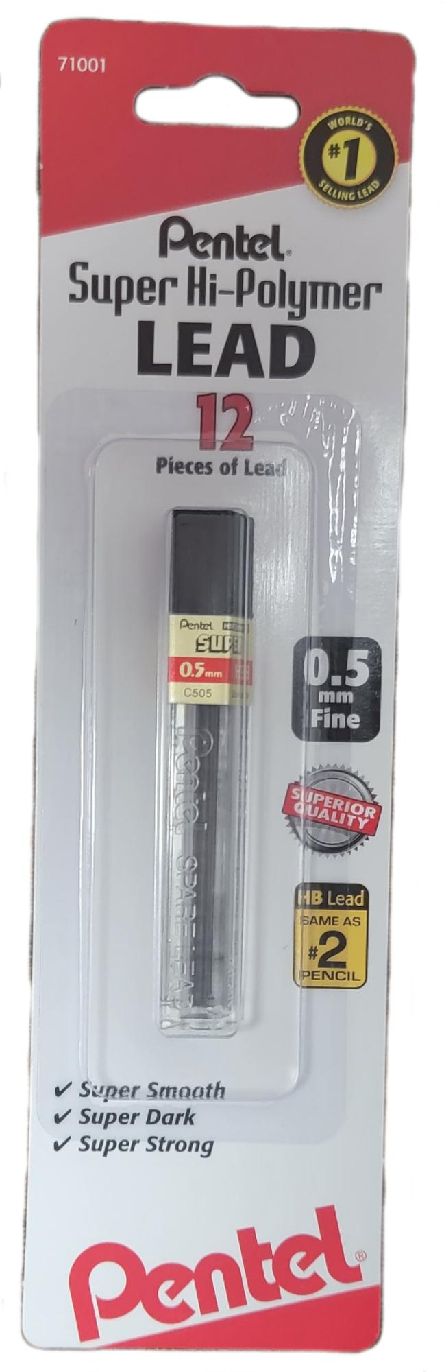 image of: Pentel Super Hi-Polymer Replacement Lead Gray .5mm