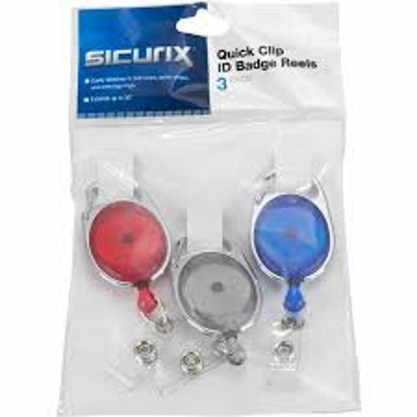 BAUMGARTEN'S QUICK CLIP ID CARD REEL WITH STRAP; $5.49