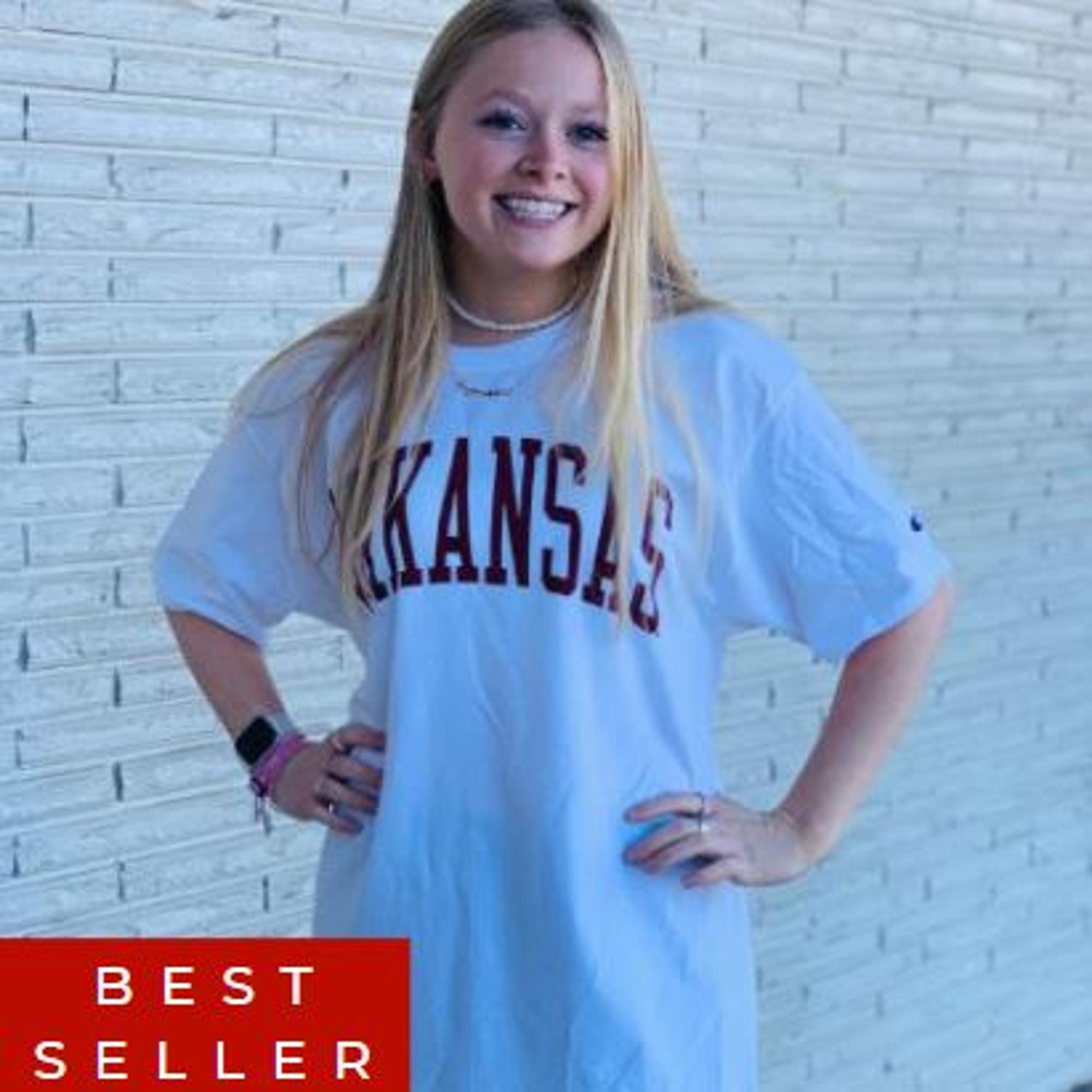 image of: University of Arkansas Champion Brand Basic Tee