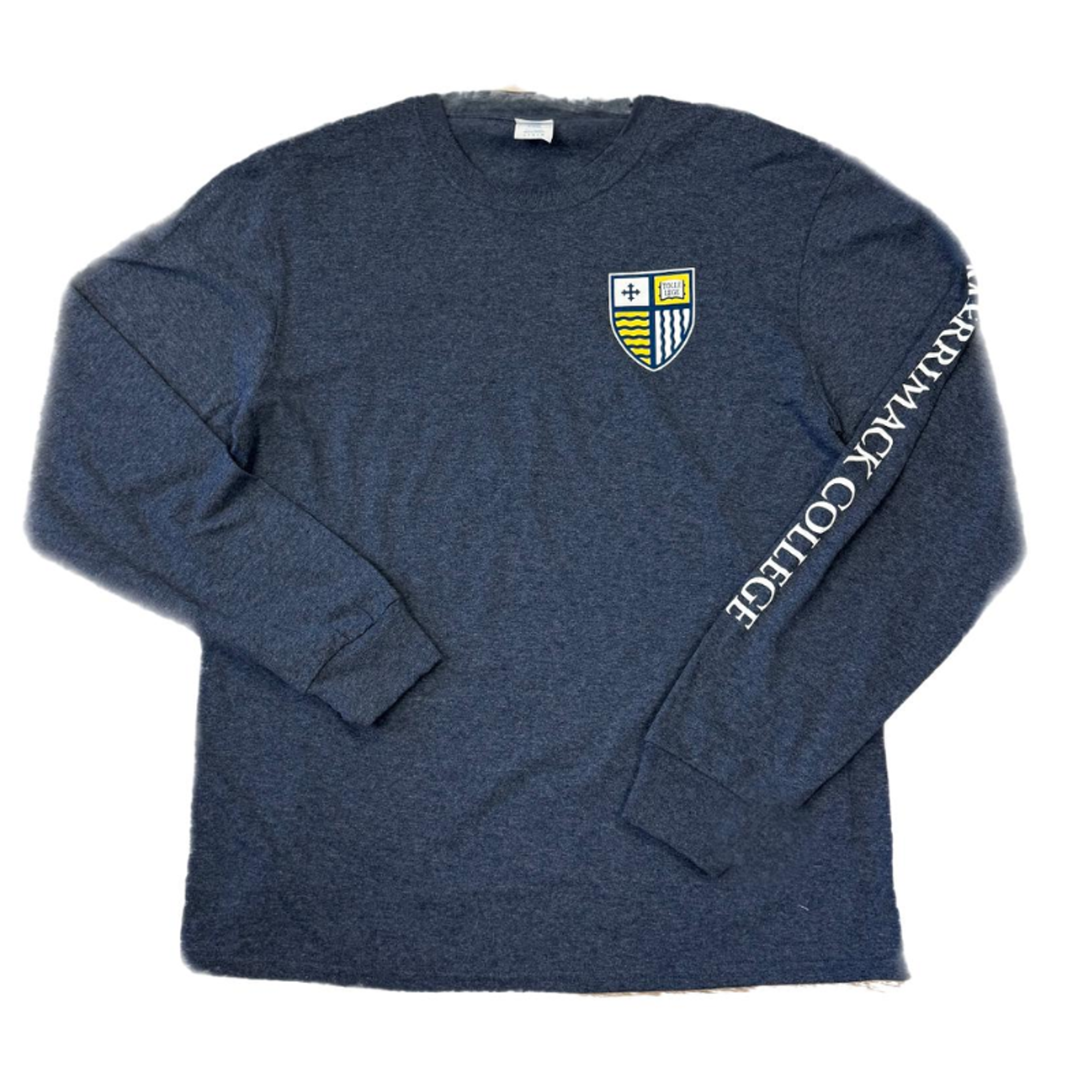 image of: Heather Navy Long Sleeve Cotton Tee