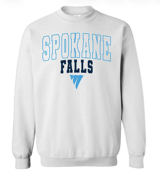 SFCC CREW SWEAT FLICKER FALLS WHT; $52.99