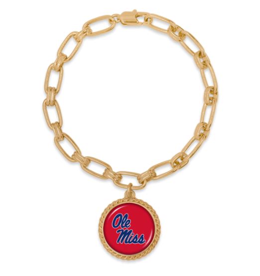 image of: Ole Miss Sydney Gold Chain Bracelet